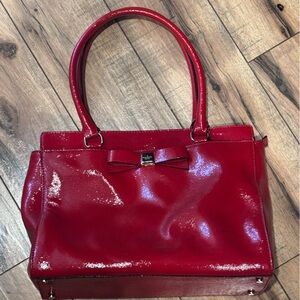 Kate Spade Shiny Red Tote with Bow